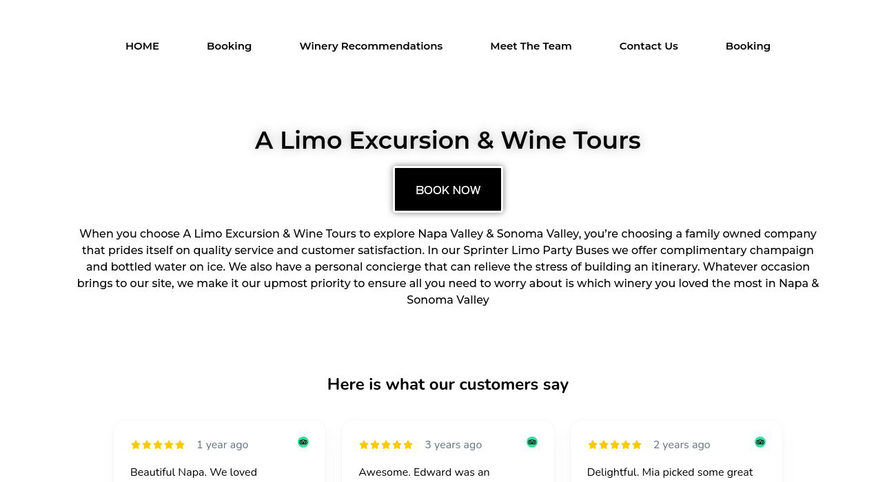 A Limo Excursion & Wine Tours