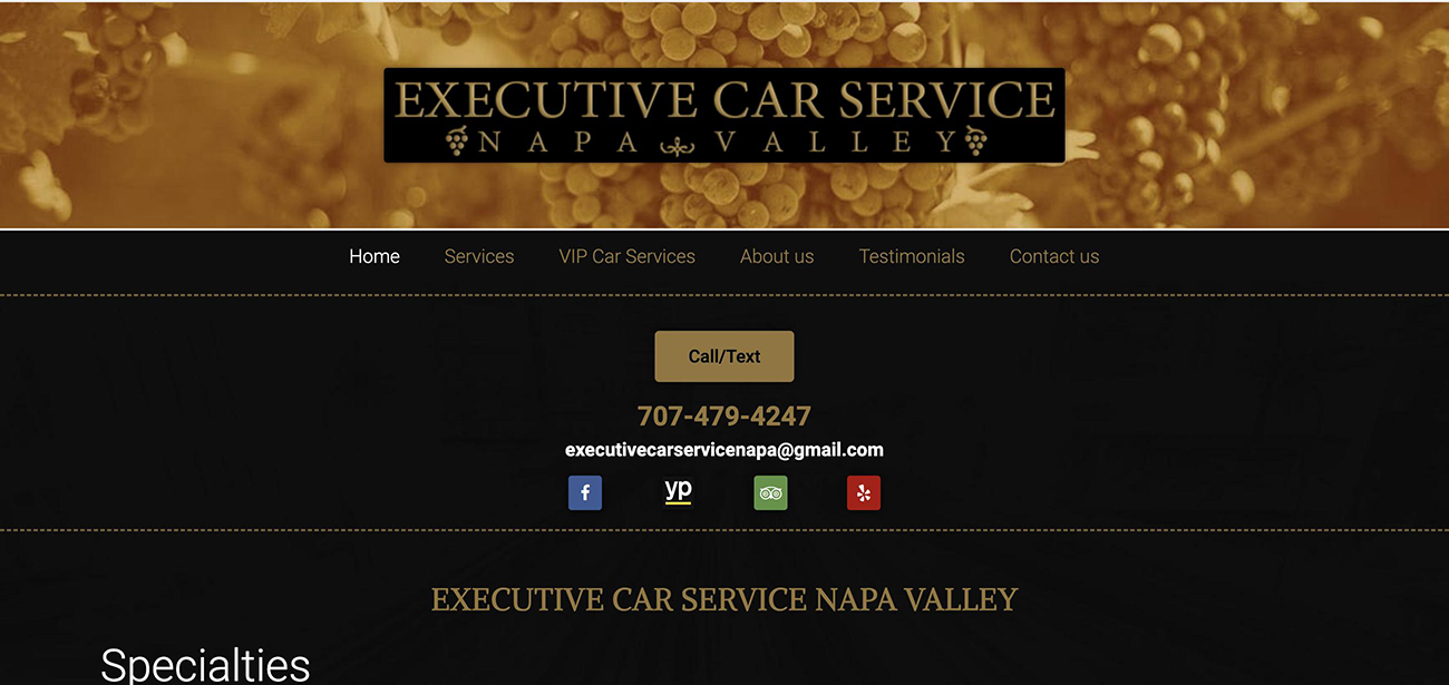 Executive Car Service Napa Valley