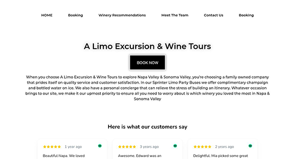 A Limo Excursion & Wine Tours