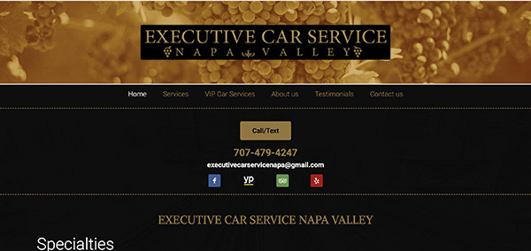 Executive Car Service Napa Valley